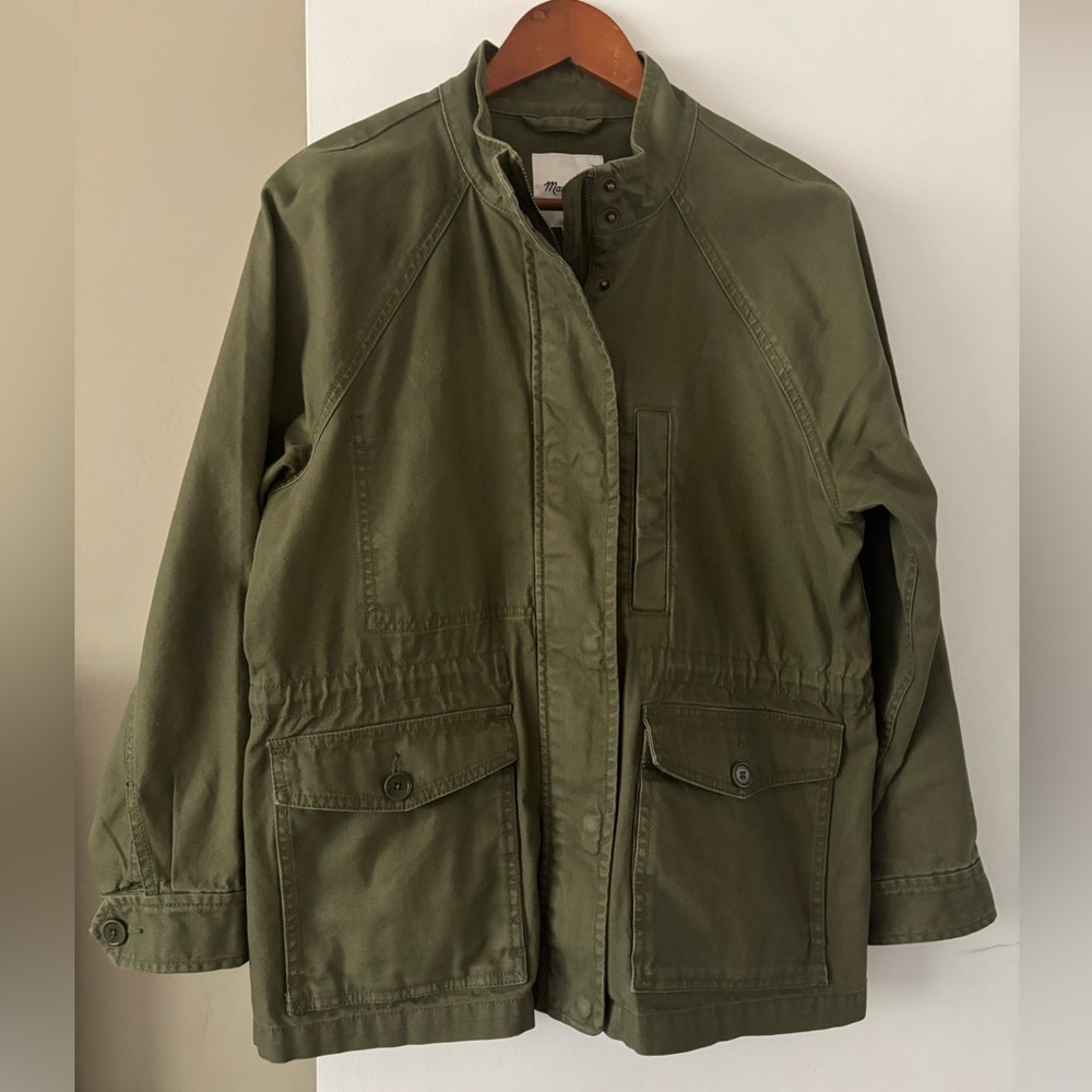 Madewell 100% Cotton Green Utility Jacket